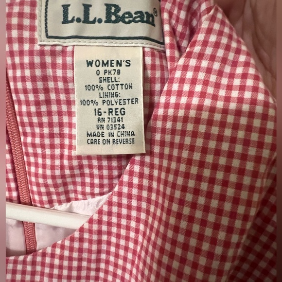 Talbots Size 16 Pink and White Checkered Dress - Picture 3 of 3